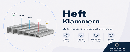 Heftklammern für Büro-Heftgeräte und Blockhefter