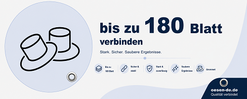 Ösen für Dokumente bis 180 Blatt