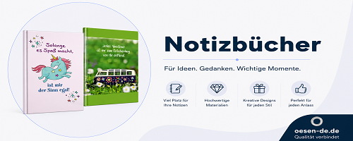 A5 Notizbücher mit Motiv für Büro, Schule und Alltag