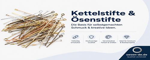 Kettelstift und Ösenstifte in verschiedenen Farben und größen erhältlich.