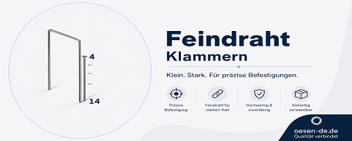 Feindrahtklammern für Tacker, Heftgeräte und Verpackungsanwendungen