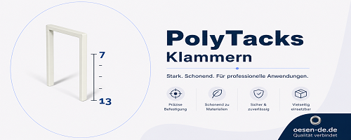 PolyTacks HP Heftklammern für Befestigung und Kabelanwendungen