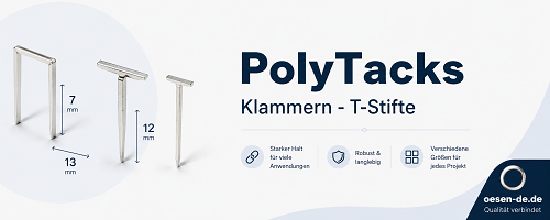 PolyTacks Kunststoffklammern für Befestigung und Kabel