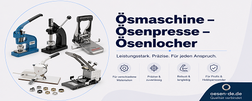 Ösmaschinen und Ösenpressen für Büro, Dokumente, Leder und Textilien