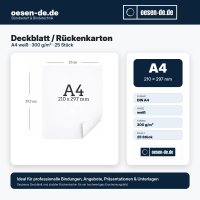 Deckblatt – Rückenkarton weiß A4 300...