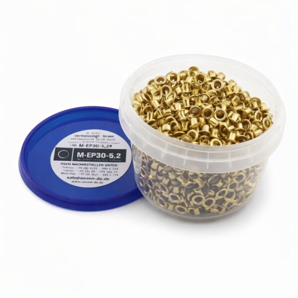 Ösen MEP30–5,2 mm vermessingt 1000 Stück für 20–30 Blatt