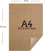 Deckblatt – Rückenkarton braun-natur A4 300...