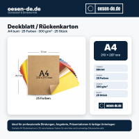 Deckblatt – Rückenkarton 25 verschiedene...