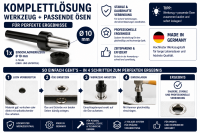 Paffrath Einschlagwerkzeug – Einschlagstempel – Ø 10 mm für Double-Öse (Öse mit Scheibe) – weitere Darstellung
