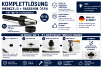 Paffrath Einschlagwerkzeug – Einschlagstempel – Ø 15 mm für Double-Öse (Öse mit Scheibe) – weitere Darstellung