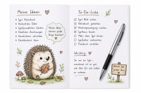 Notizbuch A5 kariert 80 Blatt 80 g/m² – Igel Born to be wild – weitere Produktansicht