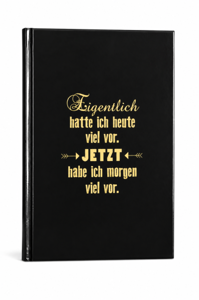 Notizbuch A5 kariert 80 Blatt 80 g/m² – Eigentlich hatte ich heute viel vor