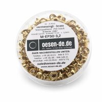 Ösen MEP30–3,2 mm vermessingt 250 Stück...