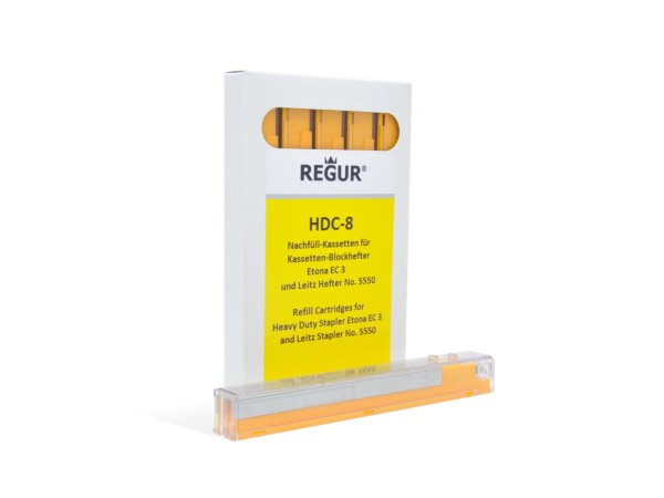 Regur® Heftklammern Nachfüll/Refill Kassetten HDC 8 Gelb 25bis40 Blatt